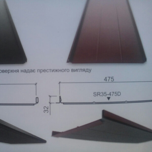 Ruukki Classic - D 0,5 мм Pural Matt BT black RR 33 Premium 50  - фальцевая кровля. — изображение 7