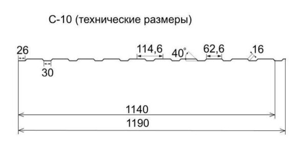 Профнастил фасадный С-10 (цвет 3011 - красный, глянец) металл Китай — изображение 2