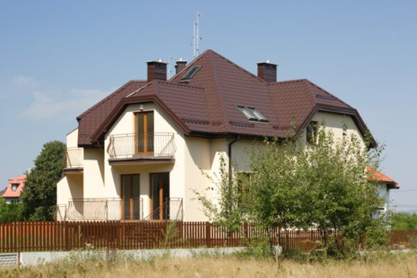 Металлочерепица Blachy Pruszynski szafir 0.45 мм РЕMA  RAL 8017 — изображение 3