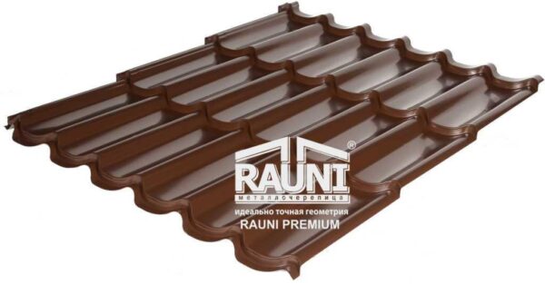 Металлочерепица Rauni Premium RAL 8017 (коричневая) MAT 0,5 мм — изображение 3