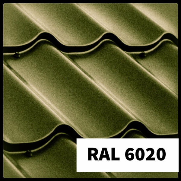 Металлочерепица RAL 6020 матовая 0,5 мм ( Шведский металл SSAB ) — изображение 2