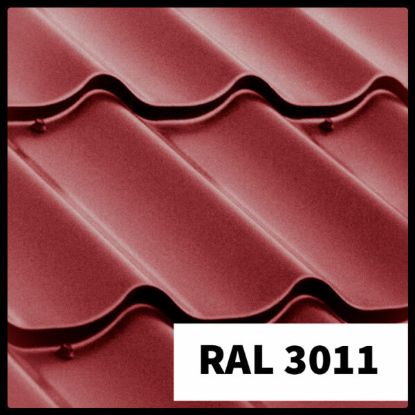 Металлочерепица «Эффект» Цвет по RAL 3011 (Крассный) — изображение 3