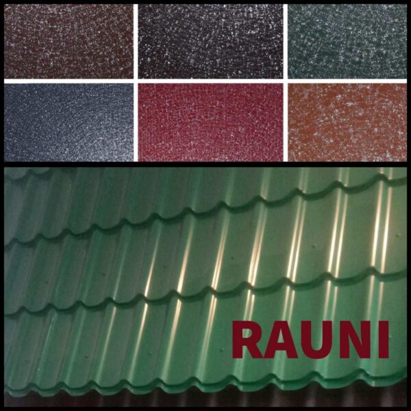 Металлочерепица Rauni RAL 7024 (тёмно-серая) MAT 0,45 Premium — изображение 5