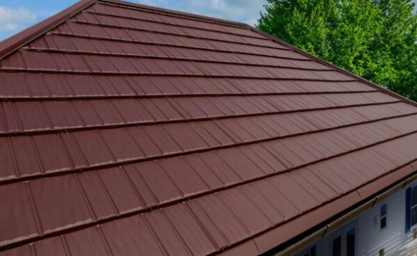 Модульная черепица Novatik Wood МАТ - Voestalpine 0,5 мм (Австрия) RAL 8017 — изображение 2