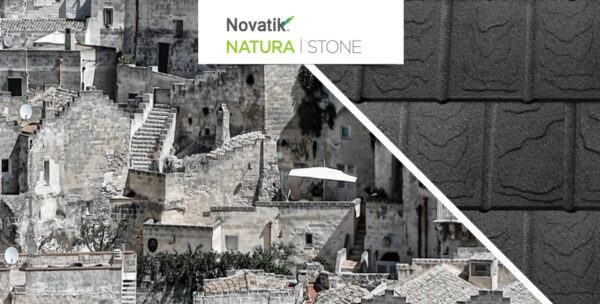 Композитная черепица Novatik NATURA STONE Dark Moon (черный) — изображение 3
