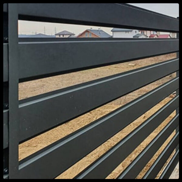 ЗАБОР "РАНЧО" OBERIG  RAL 9005 (ДВУХСТОРОННЕЕ ЗАПОЛНЕНИЕ) — изображение 2