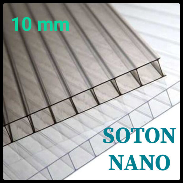 SOTON NANO - поликарбонат сотовый 8 мм бронзовый лист (2,1 м х 6 м) — изображение 3