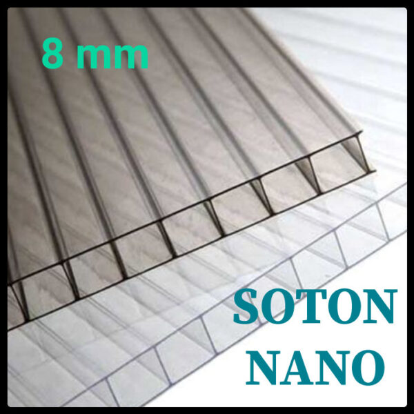 SOTON NANO - поликарбонат сотовый 8 мм бронзовый лист (2,1 м х 6 м) — изображение 2