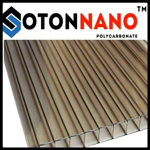Сотовый поликарбонат Soton Nano 10 мм Бронзовый — изображение 9