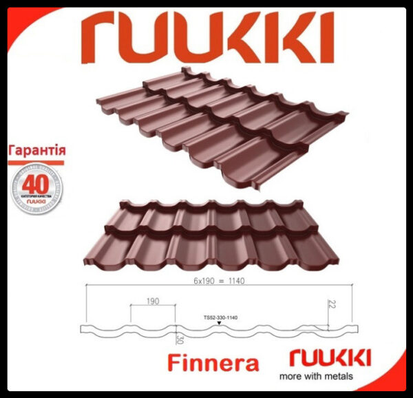 Модульная черепица Ruukki Finnera | CROWN BT | RR 32 | Ruukki 40 — изображение 4