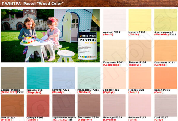 Краска для дерева Pastel Wood Color | Bionic-House | 10л | Капучино Р-203 — изображение 3