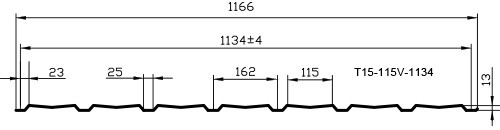 Низкий профнастил T15