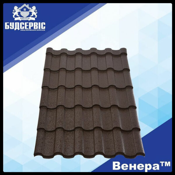 Металлочерепица "Венера" 0,5 мм MAT , Arcelor Mittal  (Будсервис-ИФ) RAL — изображение 2
