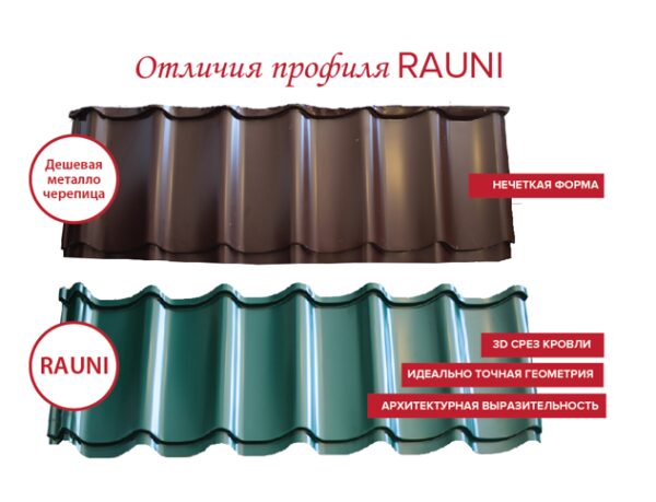 Металлочерепица Rauni Premium RAL 8017 (коричневая) MAT 0,5 мм — изображение 9