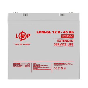 Акумулятор гелевий LPM-GL 12V - 45 Ah