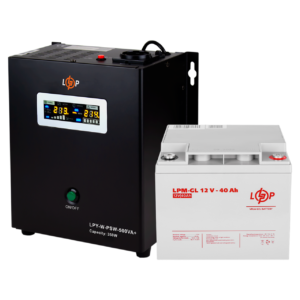 Комплект резервного живлення для котла LP (LogicPower) ДБЖ + гелева батарея (UPS W500 + АКБ GL 480W)