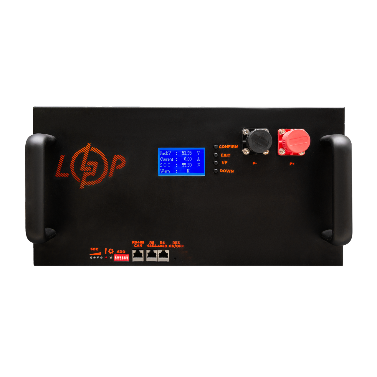 Акумулятор LP LiFePO4 51,2V - 230 Ah (11776Wh) (Smart BMS 200A/100А) з LCD метал RM RS485/CAN