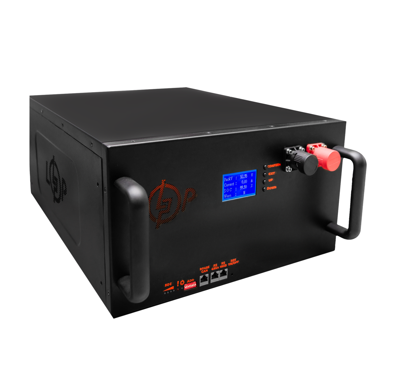 Акумулятор LP LiFePO4 51,2V - 230 Ah (11776Wh) (Smart BMS 200A/100А) з LCD метал RM RS485/CAN — изображение 2