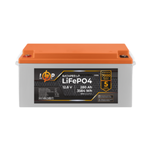 Акумулятор LP LiFePO4 12,8V - 280 Ah (3584Wh) (BMS 150A/75А) пластик для ДБЖ