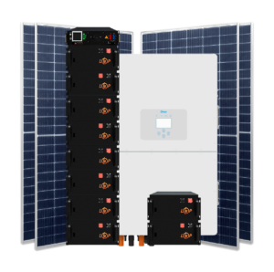 Гібридна станція 50 кВт (3ф.) з LiFePO4 на 51 кВт (двосторонні панелі)