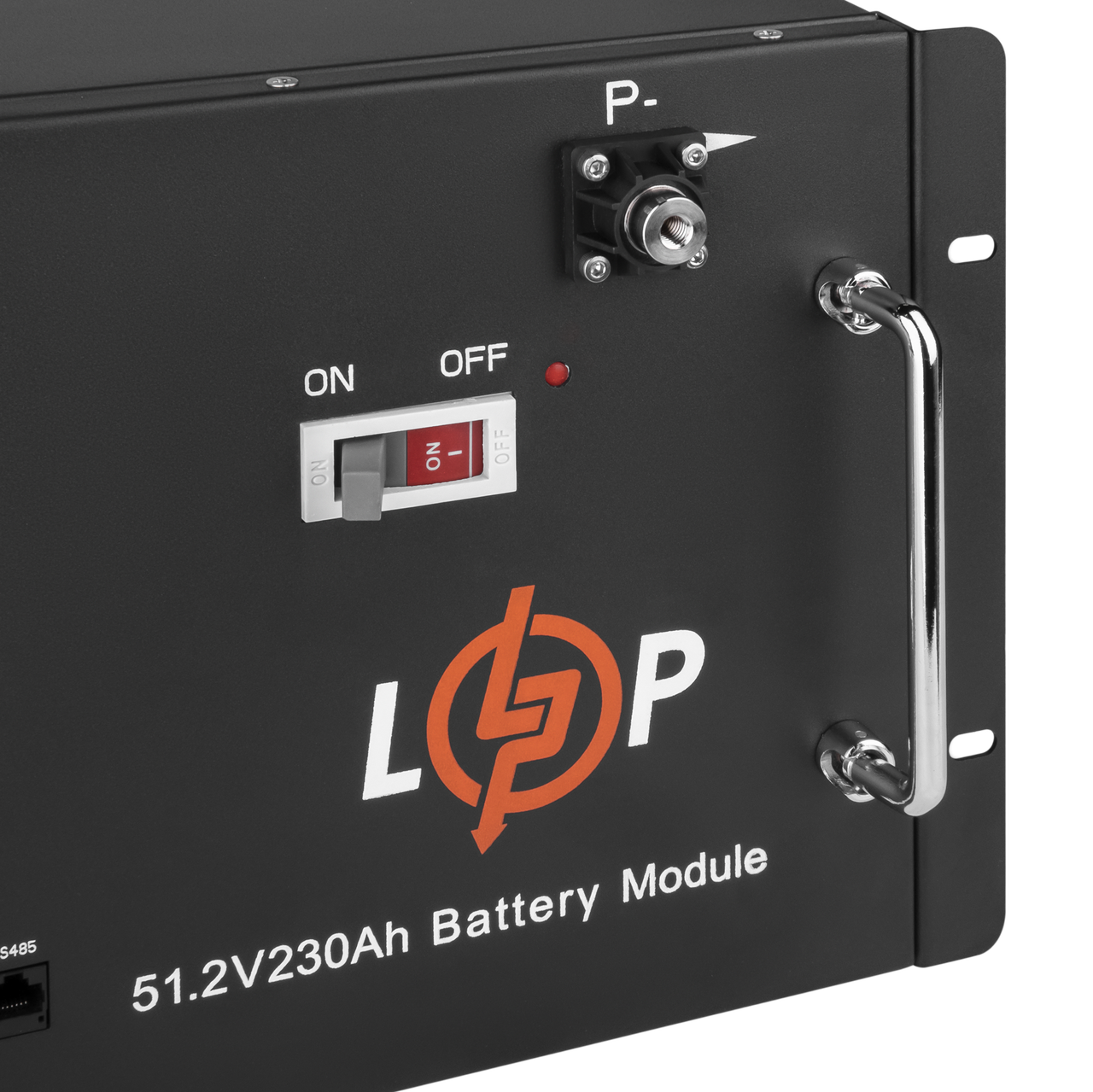 Акумулятор LP LiFePO4 48V (51,2V) - 230 Ah (11776Wh) (Smart BMS 200A) з LCD RM RS485/CAN — изображение 4