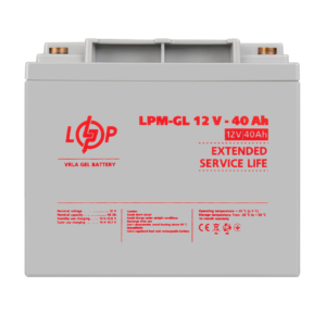 Акумулятор гелевий LPM-GL 12V - 40 Ah