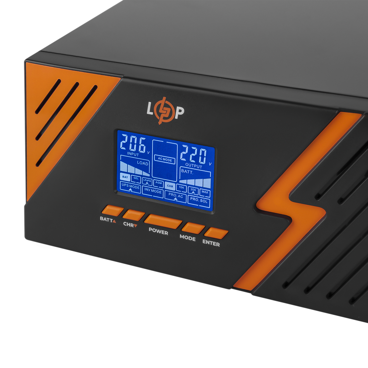 ДБЖ з правильною синусоїдою 12V LPM-PSW-1500VA (1050Вт) Black — изображение 7