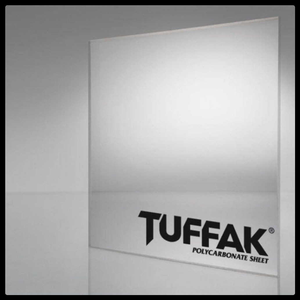 Поликарбонат ® TUFFAK монолитный прозрачный 10 мм ( Лист 3.05 м / 2.05 м )