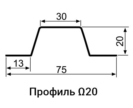 Профіль Омега-20 (13х20х30х20х13x1,00) - Зображення 3